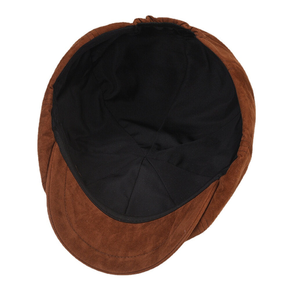 Collrown Unisex Corduroy Soft Retro Casual All-match Octagonal Hat Newsboy Hat Beret Hat Image 6