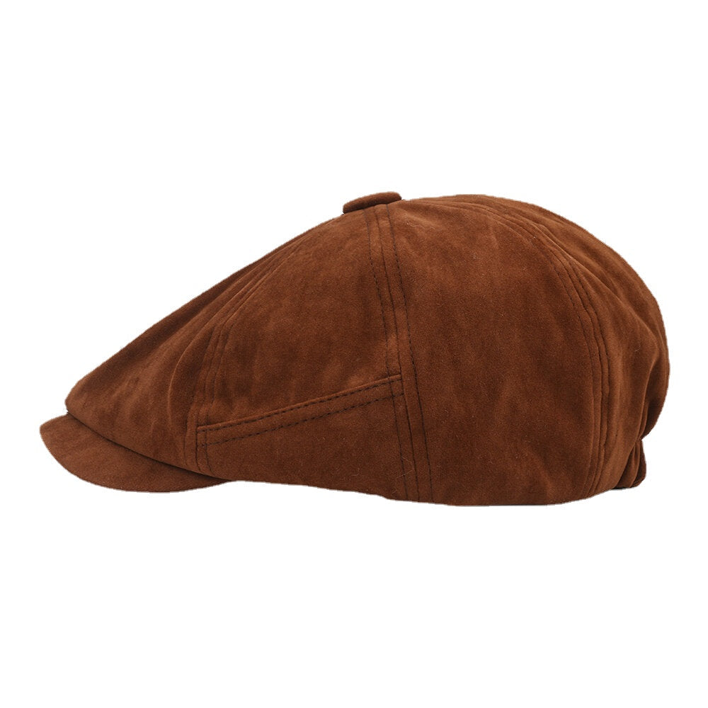 Collrown Unisex Corduroy Soft Retro Casual All-match Octagonal Hat Newsboy Hat Beret Hat Image 10