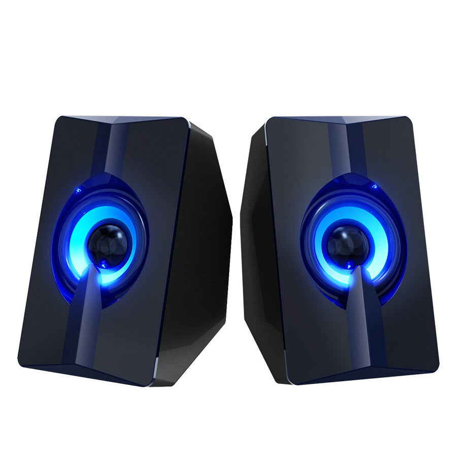 Colorful Luminous Speaker 4D Surround Sound Wired Computer Speaker Gaming Loudspeaker for Computers / Smart Phones / Image 1