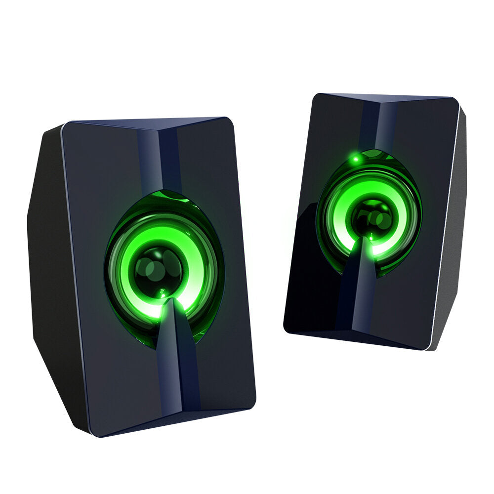 Colorful Luminous Speaker 4D Surround Sound Wired Computer Speaker Gaming Loudspeaker for Computers / Smart Phones / Image 2