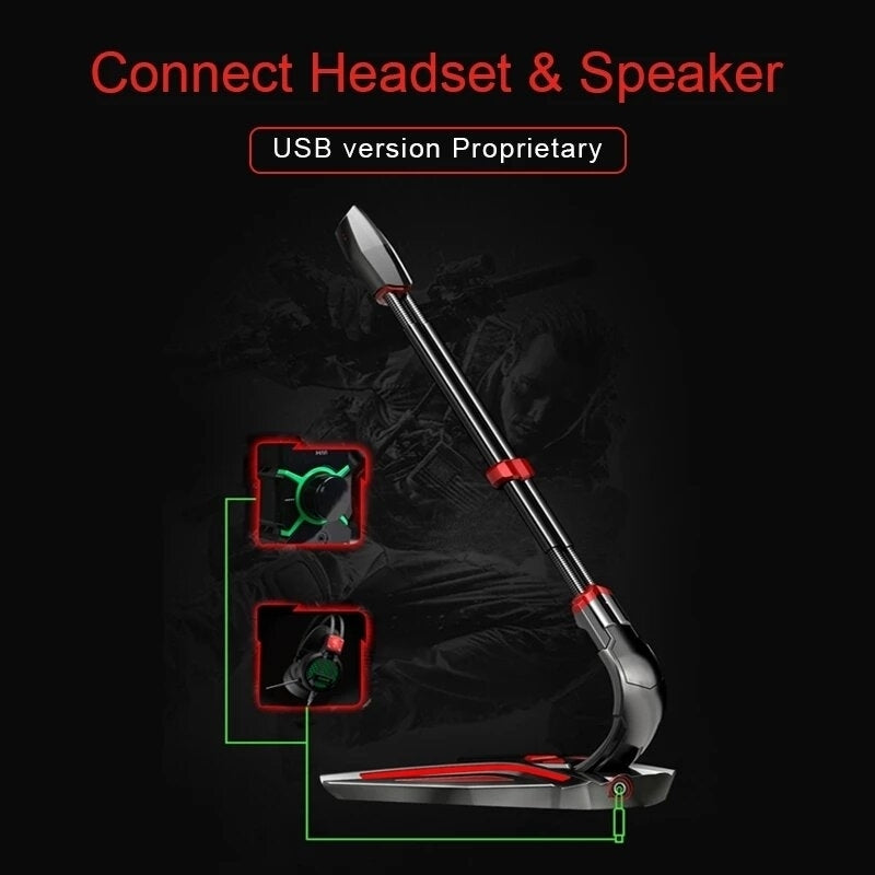 Computer Gaming 360 Sound Collection Microphone USB 3.5mm Studio Speech Omnidirectional Wired for PC Desktop Recording Image 4
