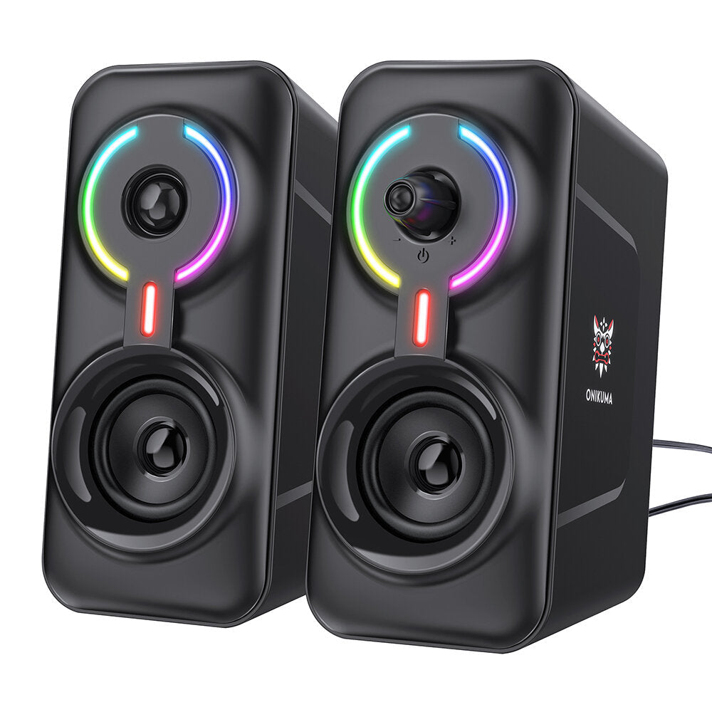 Computer Speaker 5W2 Multimedia Speaker with BT5.0 and AUX Mode HIFI Sound Quality RGB Light for PC Phone Image 1