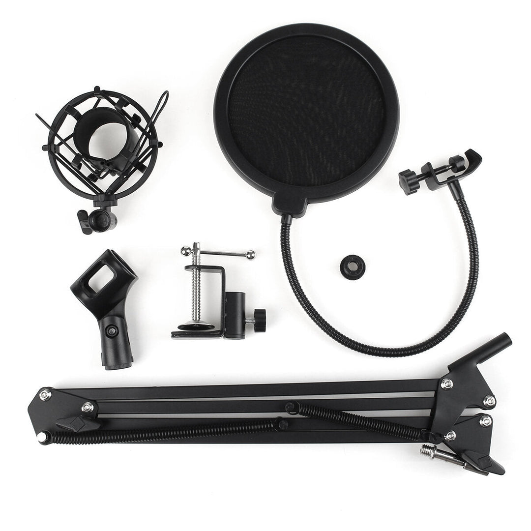 Condenser Microphone Live Studio Vocal Recording Mic Mount Boom Stand Kit Image 10