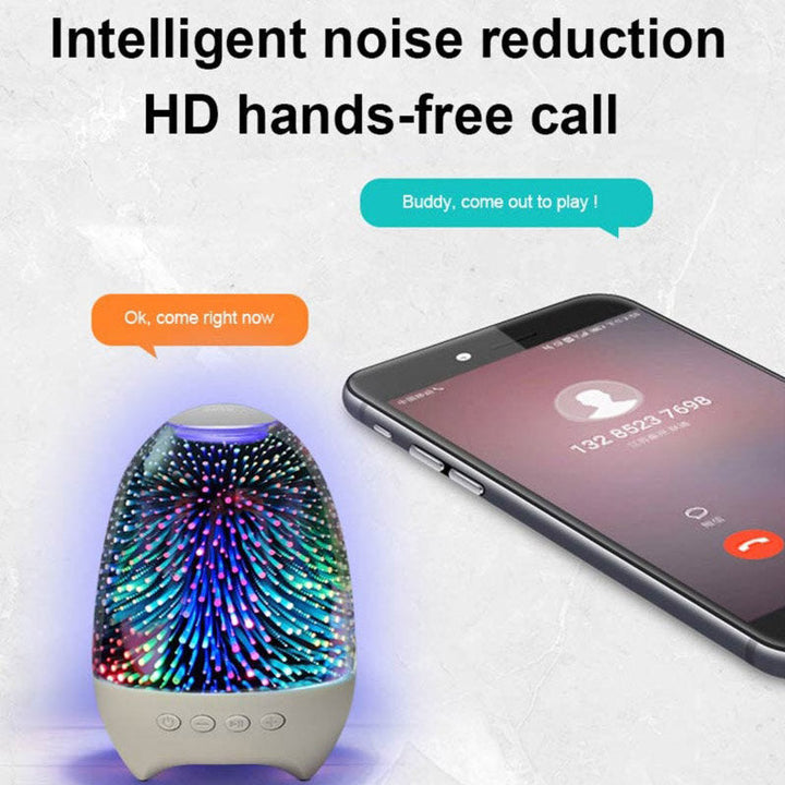 Color Lamp Wireless bluetooth 5.0 Speaker TWS Interconnection Audio FM Function Nine Gears Lighting Adjustable 360 Image 4