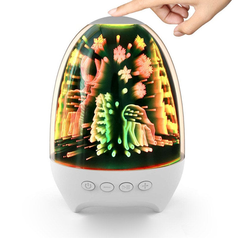 Color Lamp Wireless bluetooth 5.0 Speaker TWS Interconnection Audio FM Function Nine Gears Lighting Adjustable 360 Image 1