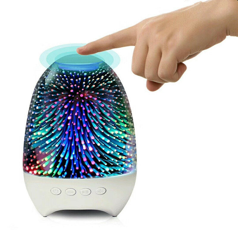 Color Lamp Wireless bluetooth 5.0 Speaker TWS Interconnection Audio FM Function Nine Gears Lighting Adjustable 360 Image 7