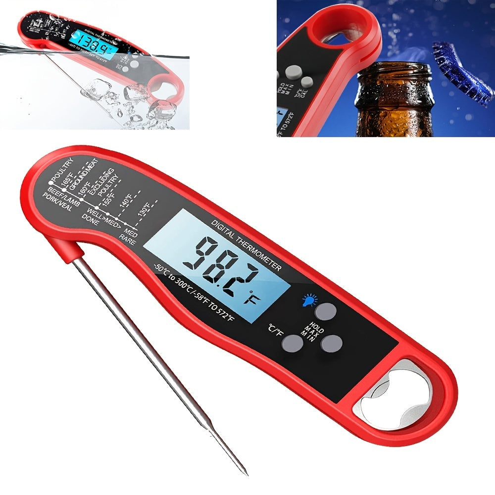 Digital Instant Read Waterproof Cooking Thermometer With Probe and Backlight Image 1