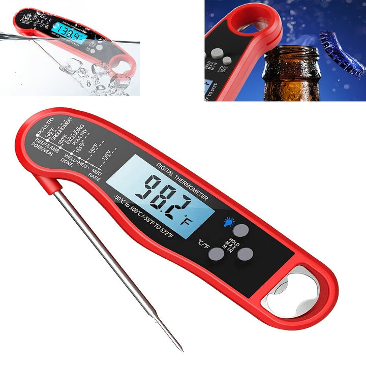 Digital Instant Read Waterproof Cooking Thermometer With Probe and Backlight Image 1