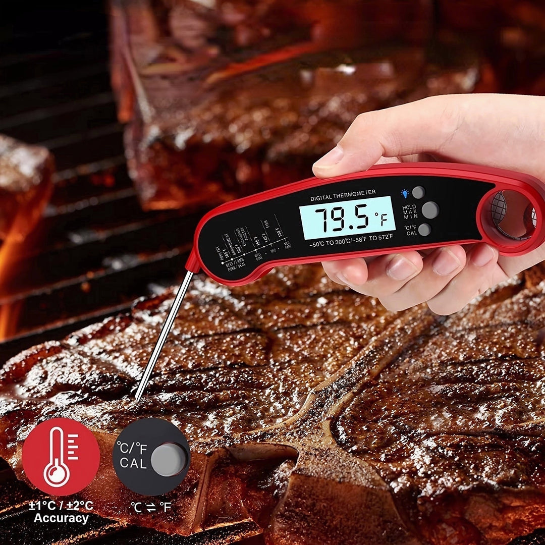 Digital Instant Read Waterproof Cooking Thermometer With Probe and Backlight Image 3