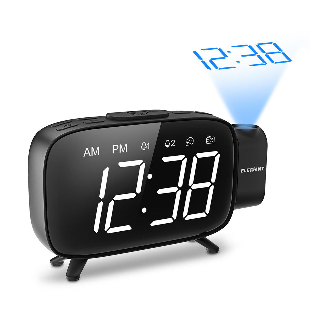 Digital LED Projector Projection FM Radio Snooze Alarm Clock Image 6