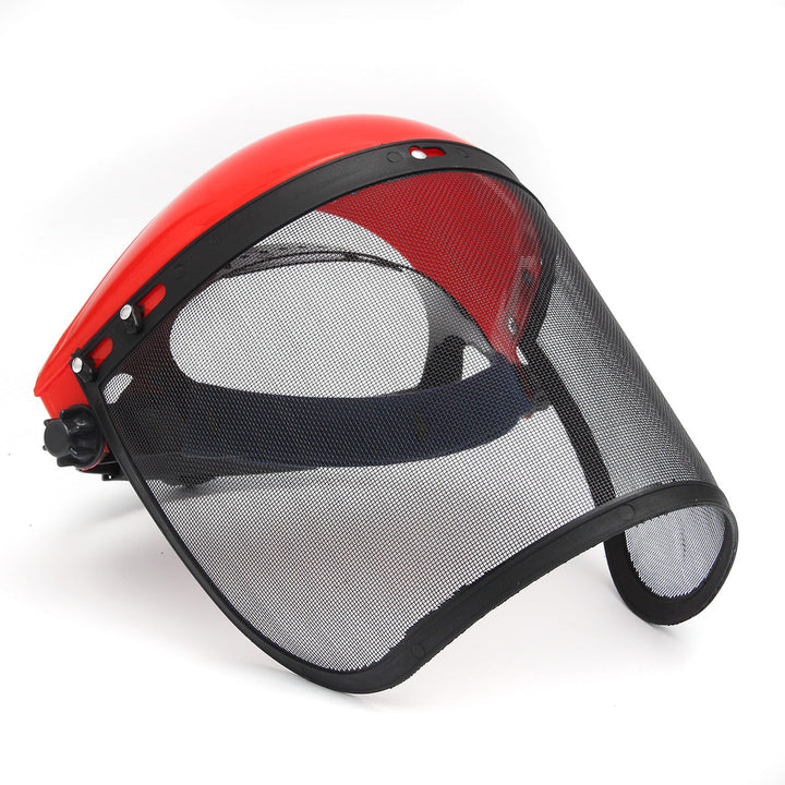 Clear Mesh Full Visor Flip Up Face Shield Screen Safety Mask Eye Protector Helmet Red Image 1