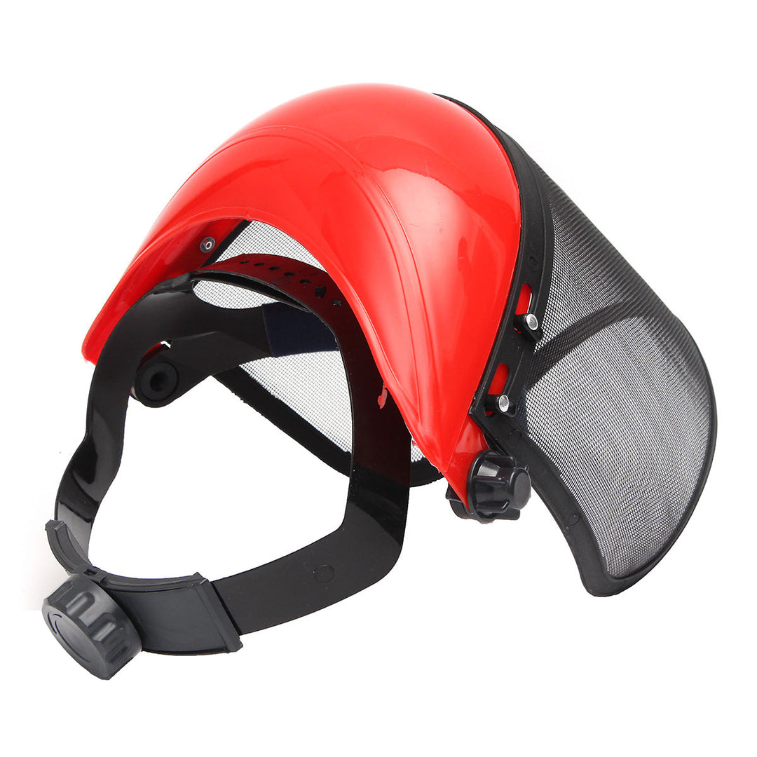 Clear Mesh Full Visor Flip Up Face Shield Screen Safety Mask Eye Protector Helmet Red Image 4