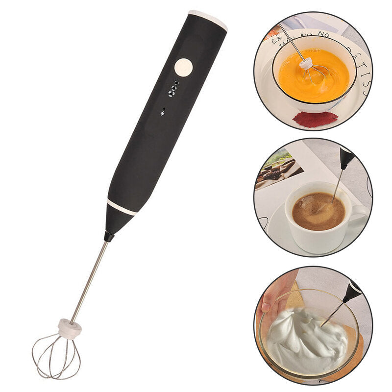 Cordless Electric Egg Beater Blender Milk Coffee Tea Stir Bar Baking Cream Foamer Automatic Milk Foam Image 3
