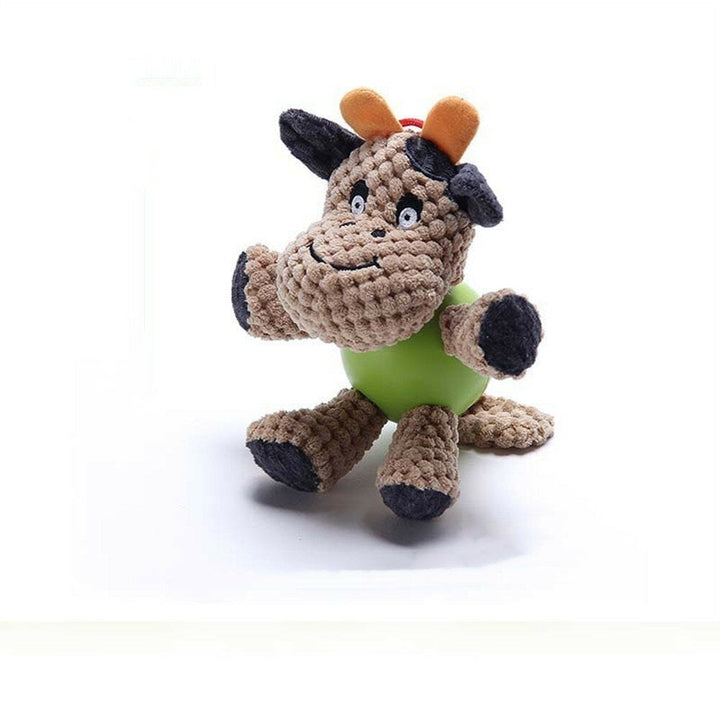 Corduroy Rubber Plush Pet Dog Doll Toy Multi Shaped Chew Squeaky Toys for Puppy Animal Playing Stuffed Pet Toys Image 1