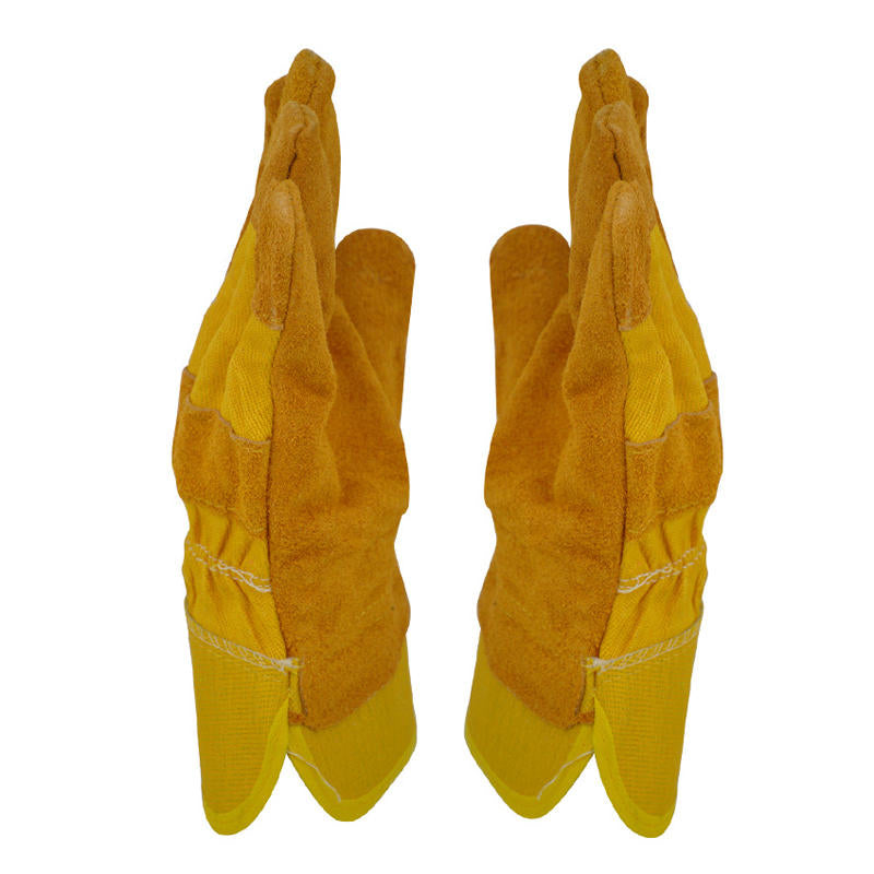 Cowhide Leather Welding Gloves Wearproof Cut-Resistant Anti-stab Security Protection Fitness Image 4