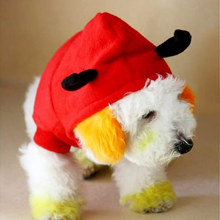 Christmas Pet Dog Cat Outstanding Devil Clothes Puppy Winter Warm Costume Red Coats Outterwear Image 4