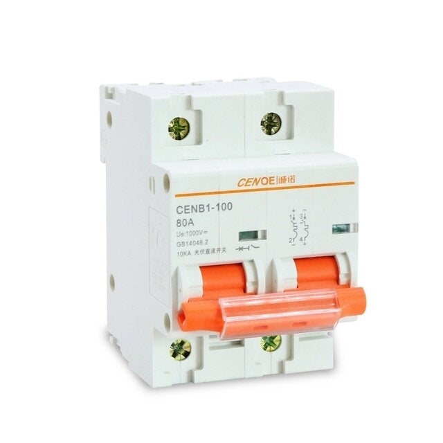 Circuit Breaker MCB Breakers with Short-circuit and Overload Protection,2P DC1000V 63A 80A 100A 125A DC Image 6