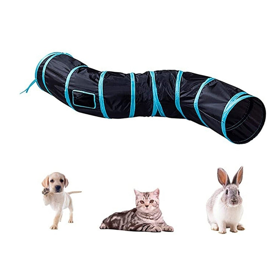 Collapsible Cat Tunnel Interactive Rabbit Tunnel Toys Indoor Pet Toys Play Tunnels for Cats Kittens Rabbits Puppies Image 1