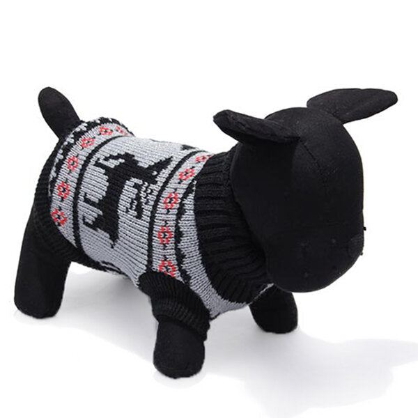 Deer Pet Dog Knitted Breathable Sweater Outwear Apparel Image 1
