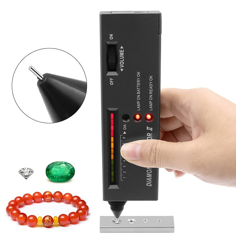 Diamond Tester Pen Portable Gemstone Detector Tool with LED Indicator Image 3