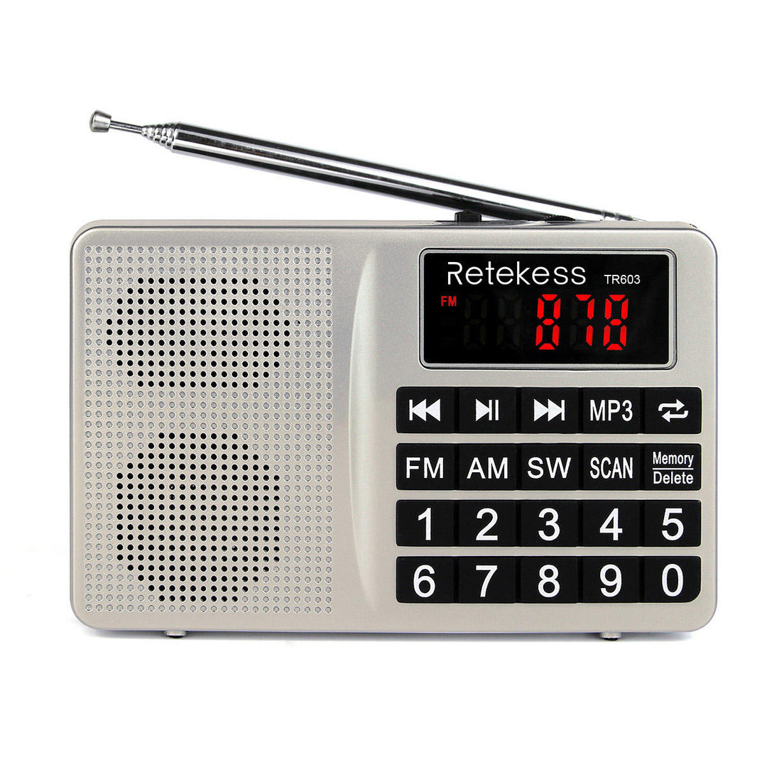 Digital Display FM AM SW Radio AUX MP3 Audio Player Speaker for Mobile Phone Gift family Image 1