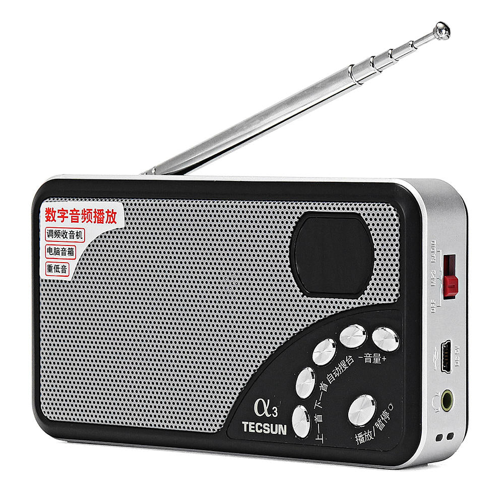 Digital FM Radio Receiver Speaker Support TF Card Image 2