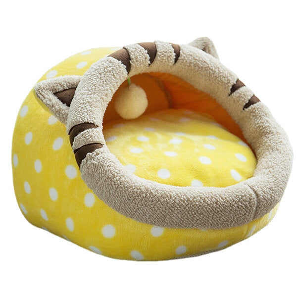 Cute Animal Design Comfortable Indoor House Bed Pet Dog Cat Nests Pad Soft Fleece Bed Image 10