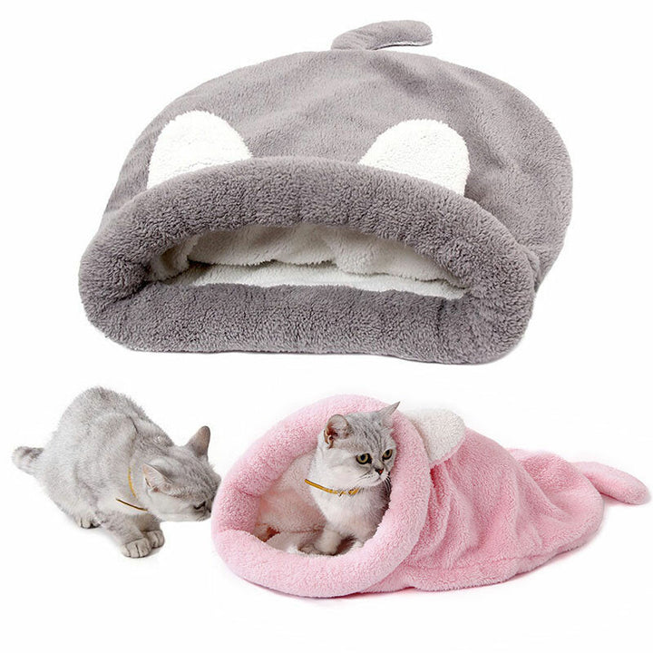 Cute Cat Sleeping Warm Bag Dog Bed Pet Puppy House Soft Mat Cushion Pets Accessories Image 1