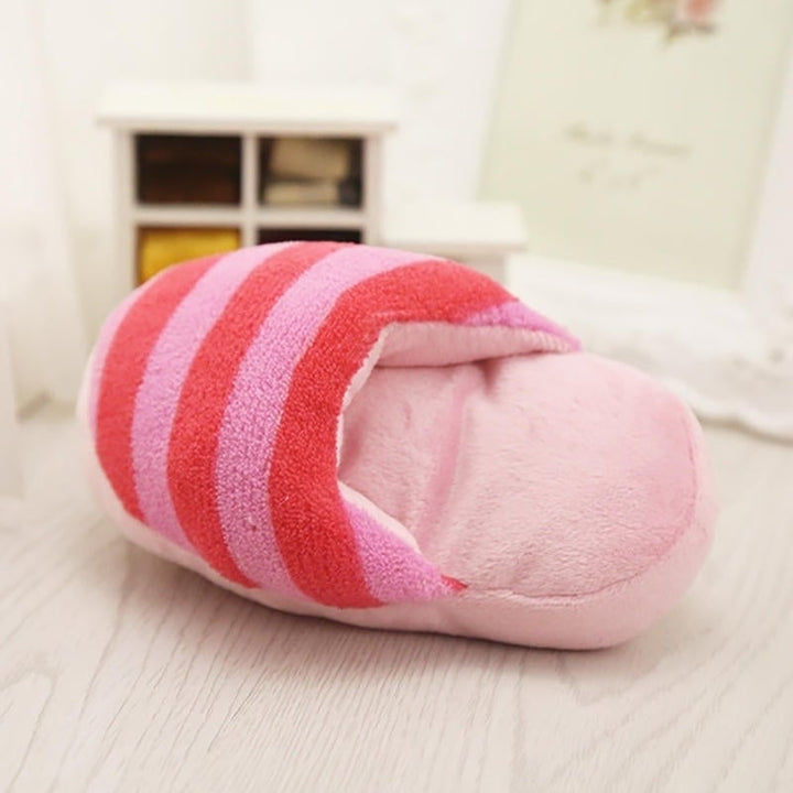 Cute Dog Toys Sound Soft Plush Slippers Pet Puppy Chew Squeaker Squeak Plush Sound Toy Pet Toys Image 1