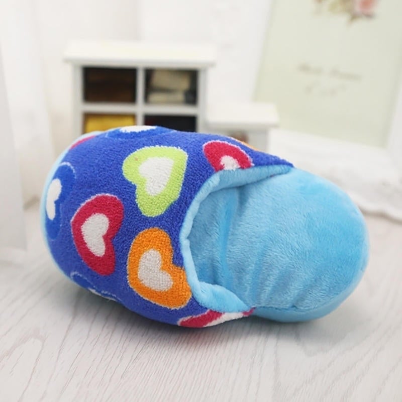 Cute Dog Toys Sound Soft Plush Slippers Pet Puppy Chew Squeaker Squeak Plush Sound Toy Pet Toys Image 1