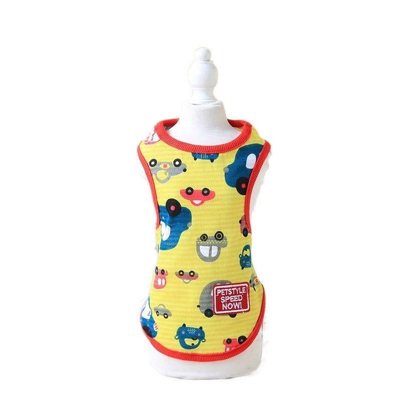 Cute Pet Vest Puppy Dog Cats Clothes for Teddy Poodle Small Dog Pet T-shirt Image 1