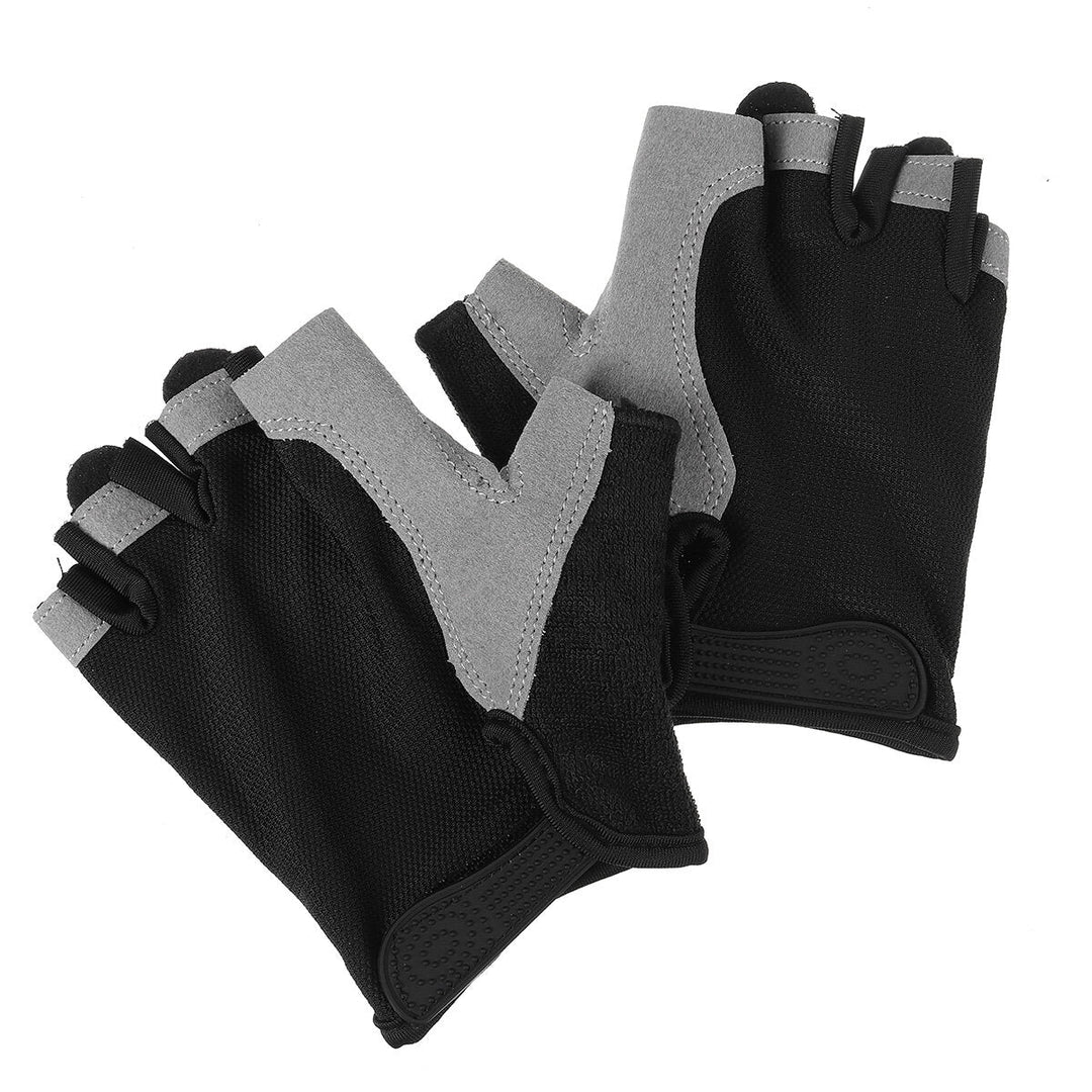 Cycling Fingerless Gloves Women Breathable Anti-Skid Half Finger Gloves Workout Gym Weight Lifting Sport Protective Gear Image 3