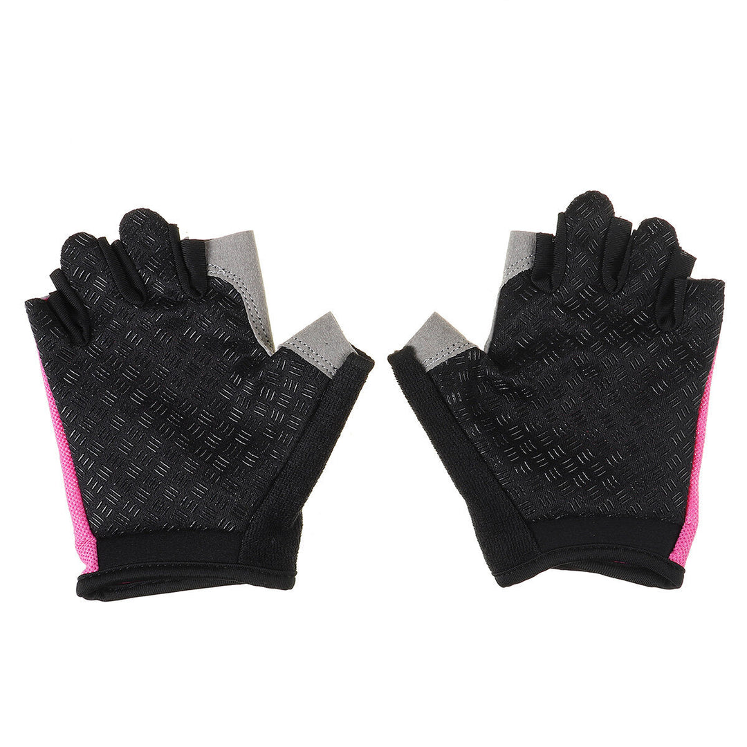 Cycling Fingerless Gloves Women Breathable Anti-Skid Half Finger Gloves Workout Gym Weight Lifting Sport Protective Gear Image 6