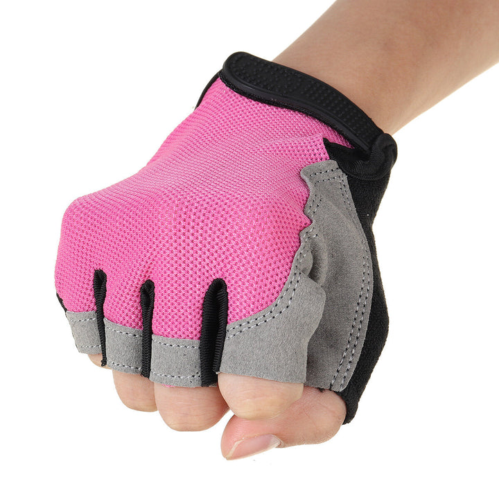 Cycling Fingerless Gloves Women Breathable Anti-Skid Half Finger Gloves Workout Gym Weight Lifting Sport Protective Gear Image 9
