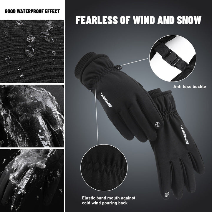 Cycling-Gloves Full Finger Road Bike Thermal Mittens Touchscreen Winter Warm-Gloves Mountain Riding Workout Motorcycle Image 8
