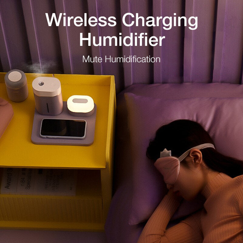 Desktop Wireless Charging bluetooth 5.0 Speaker Humidifier 10W MAX Fast Charge for Office Bedroom Home Image 4