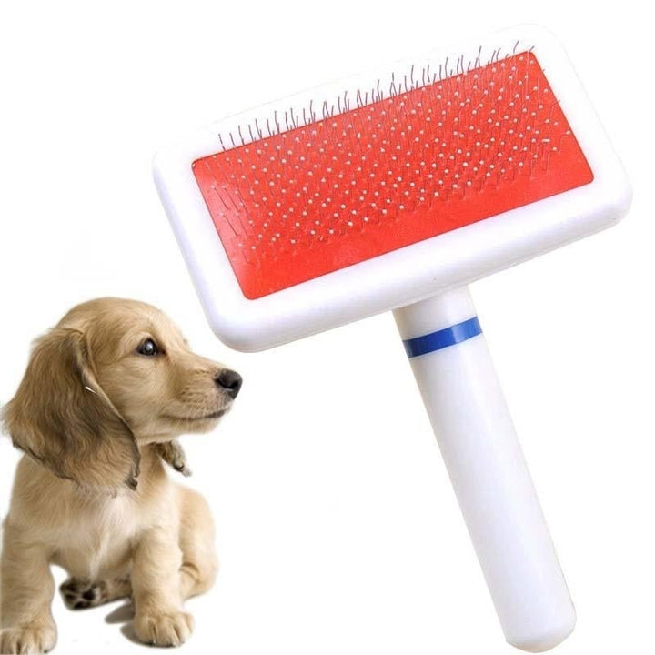 Dog Brush Pet Dog Comb Long Hair Brush Plastic Handle Puppy Cat Dog Bath Brush Multi-function Comb Image 1