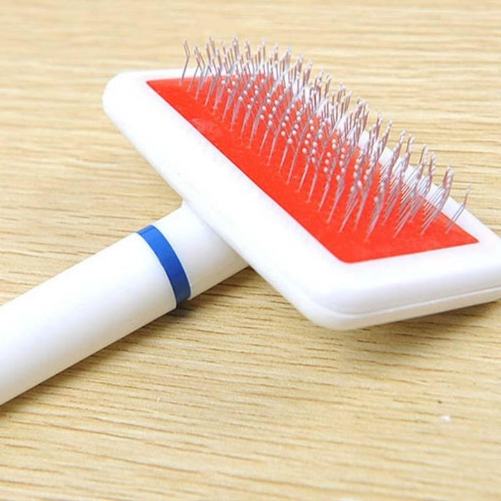 Dog Brush Pet Dog Comb Long Hair Brush Plastic Handle Puppy Cat Dog Bath Brush Multi-function Comb Image 4