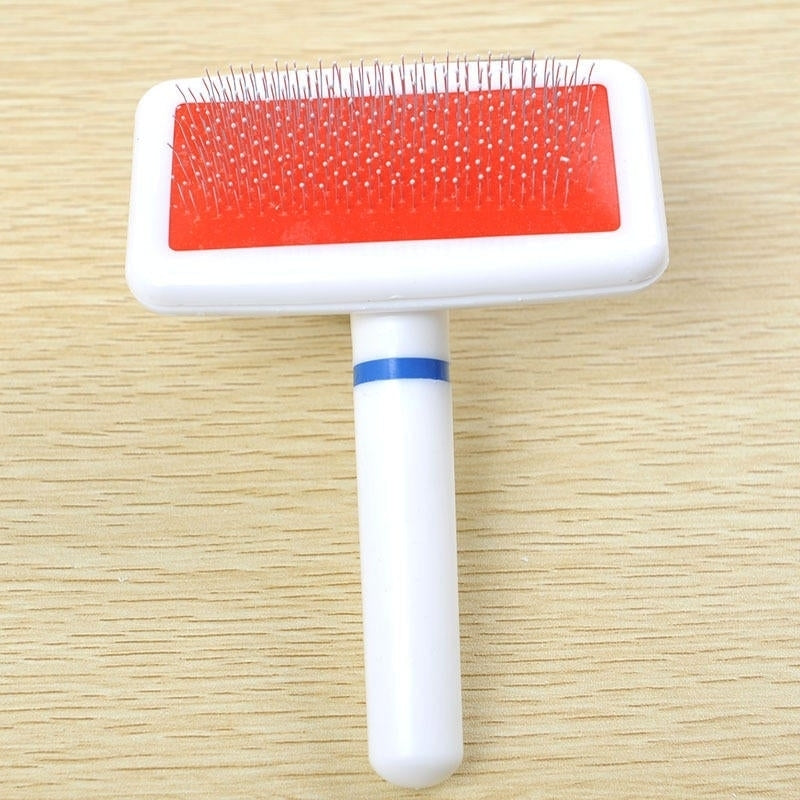 Dog Brush Pet Dog Comb Long Hair Brush Plastic Handle Puppy Cat Dog Bath Brush Multi-function Comb Image 4