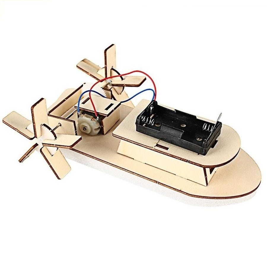 DIY Boat Model Material Set Wood Building Kit 3D Assemble Creative Educational Science Experiment Image 1