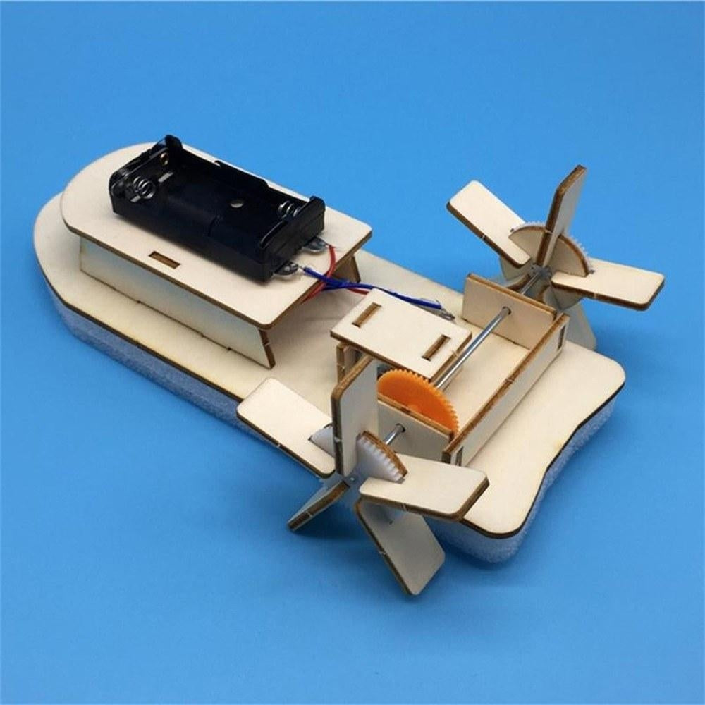 DIY Boat Model Material Set Wood Building Kit 3D Assemble Creative Educational Science Experiment Image 6