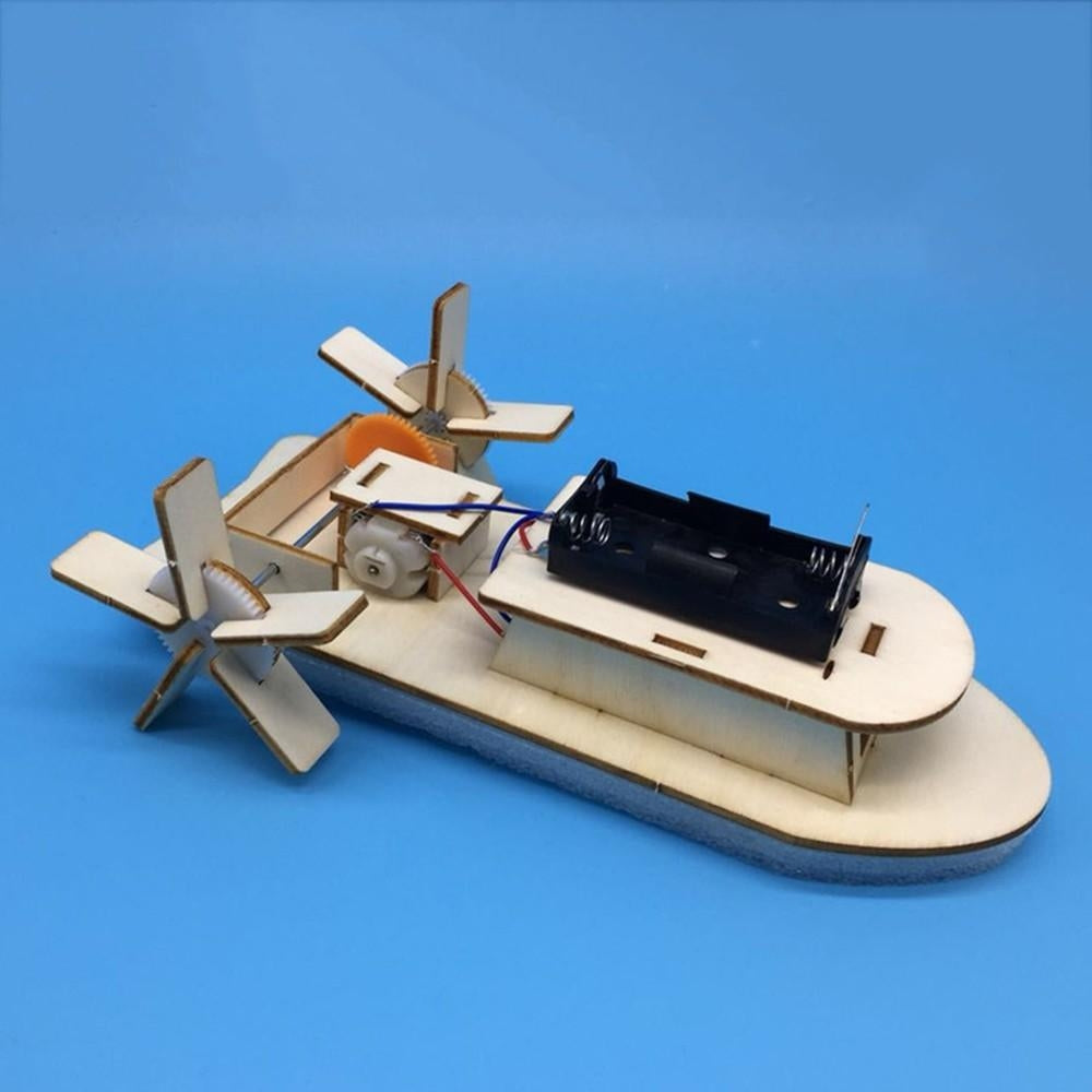 DIY Boat Model Material Set Wood Building Kit 3D Assemble Creative Educational Science Experiment Image 7