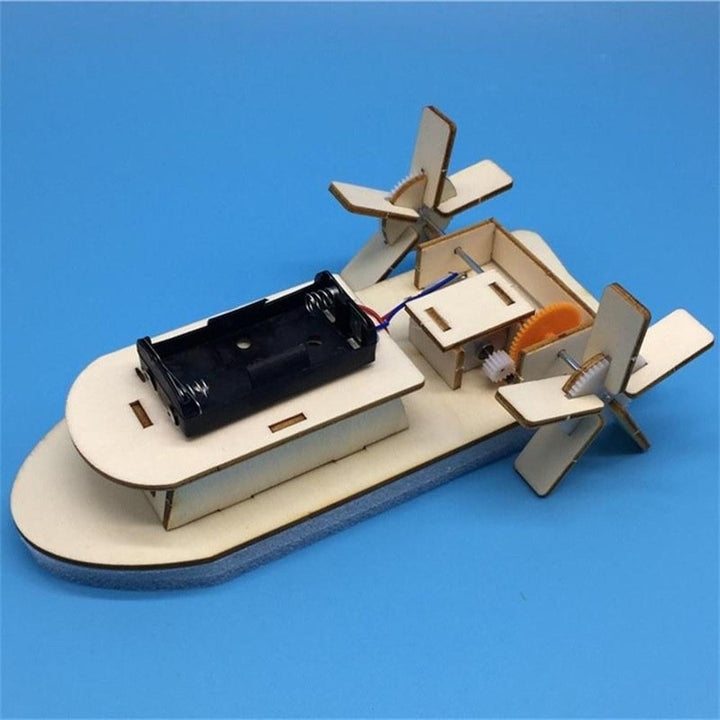 DIY Boat Model Material Set Wood Building Kit 3D Assemble Creative Educational Science Experiment Image 11