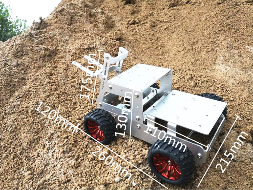 DIY Forklift Truck Car Aluminous Smart RC Robot Car Chassis Base Kit Image 4