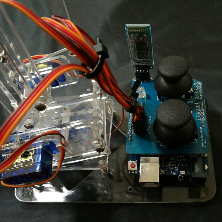 DIY Mearm Smart Acylic RC Robot Arm Bluetooth Stick Control With Servos Image 3