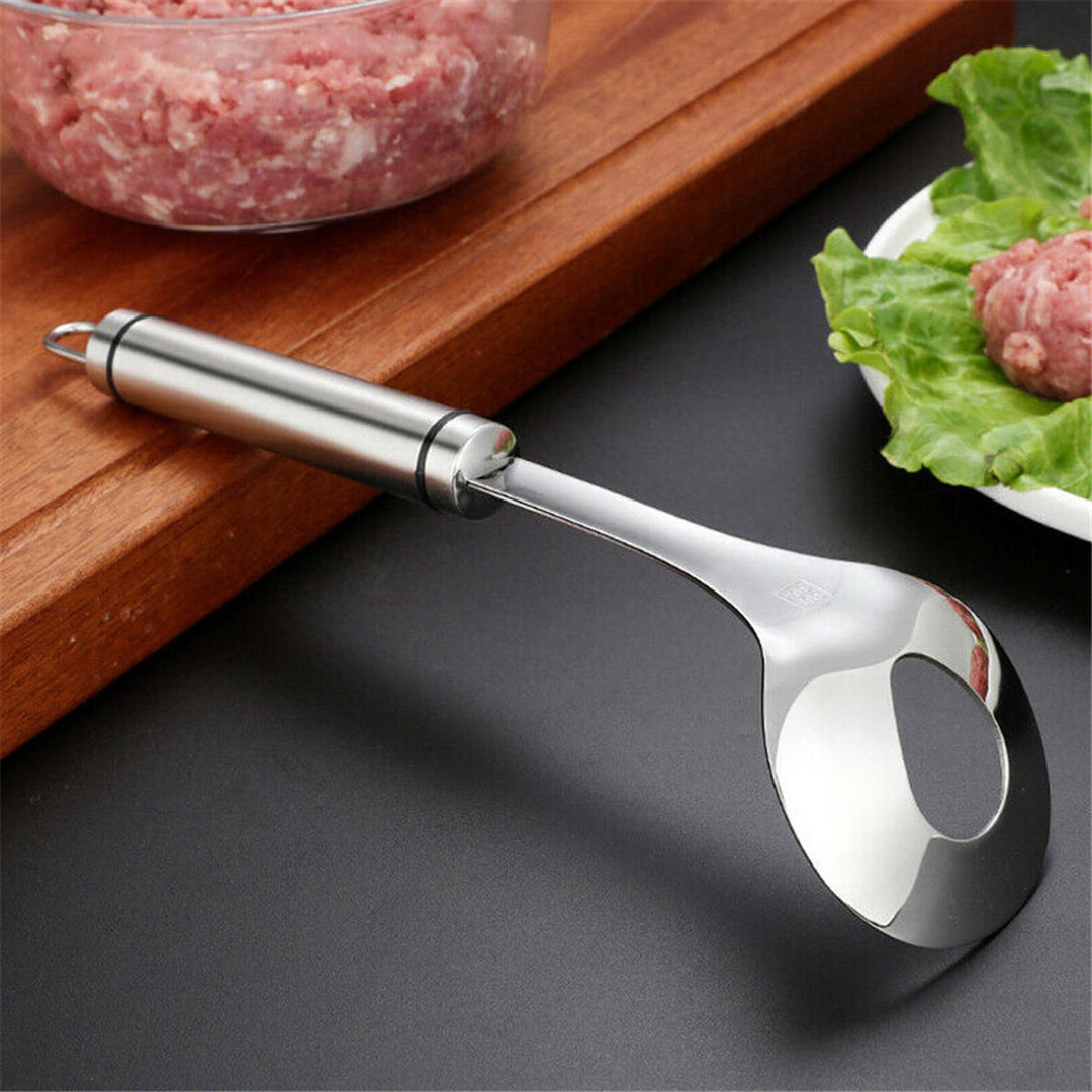 DIY Creative Meat Fish Rice Ball Maker Stainless Steel Kitchen Mold Soup Spoon Gadget Image 7