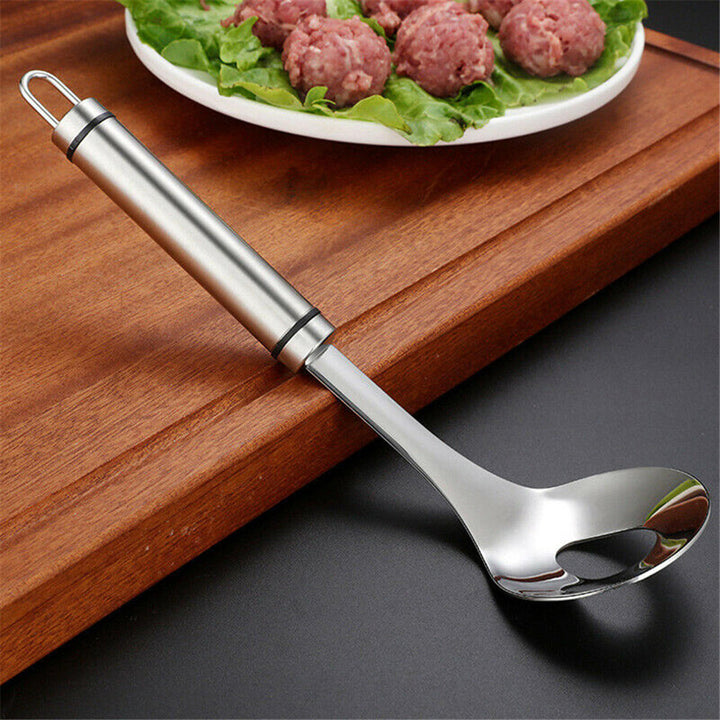 DIY Creative Meat Fish Rice Ball Maker Stainless Steel Kitchen Mold Soup Spoon Gadget Image 8