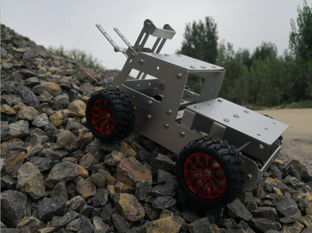 DIY Forklift Truck Car Aluminous Smart RC Robot Car Chassis Base Kit Image 9