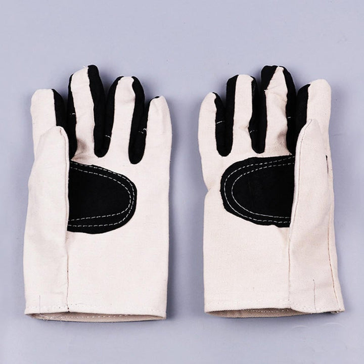 Double Layer Canvas Work Welding Gloves Wearproof Security Labor Protection Gloves Fitness Image 1