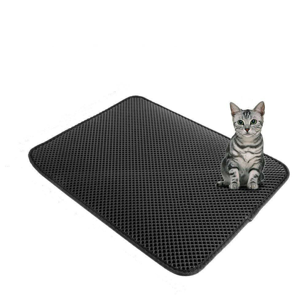Double Layer Non-slip Cat Litter Mat Soft Honeycomb Hole Prevents Litter Scatter Multiple Size Options Image 1